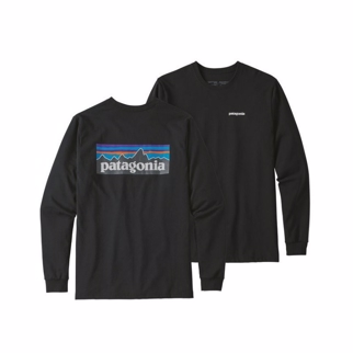 Patagonia Ms LS P-6 Logo Responsibili-Tee black bagside